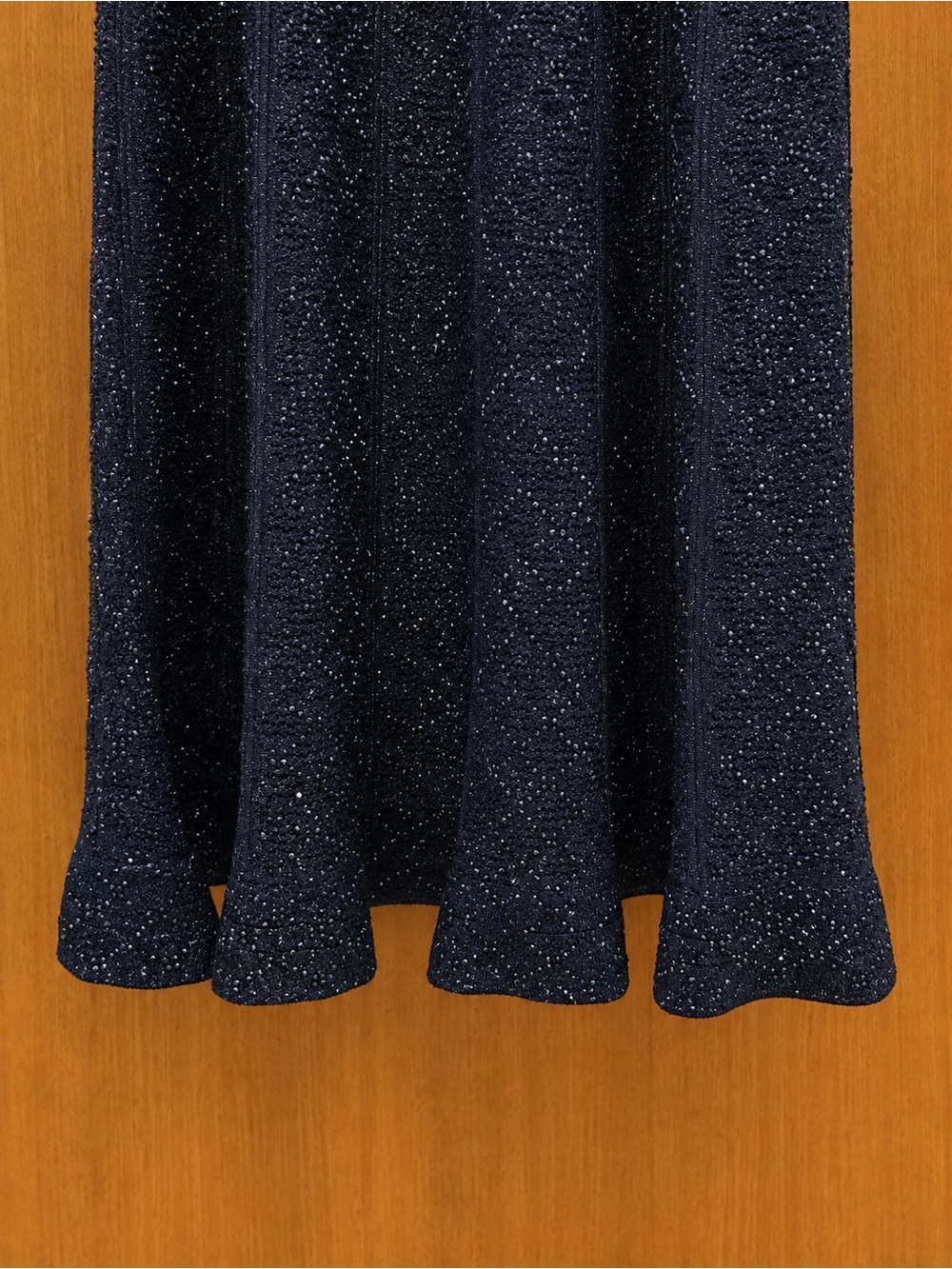 Sandro Navy Tweed Long Flared Maxi Skirtw - Picture 12 of 13